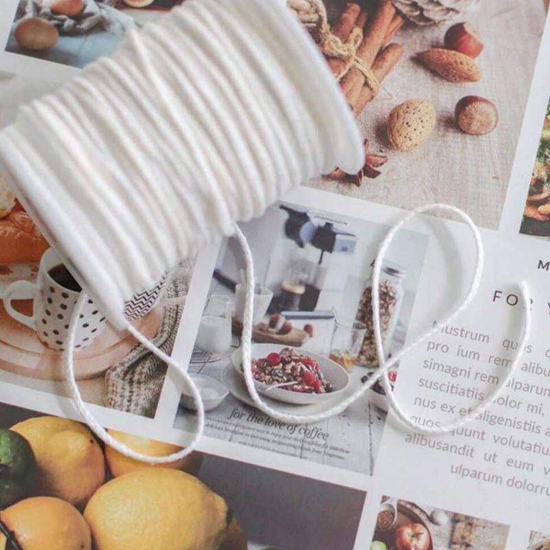 100Pcs Candle Holder 61m Cotton Candle Wick Smokeless Aromatherapy Cylindrical Candle Thread Candle Making Kit DIY Candle Maker