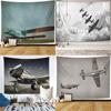 Fashion Home Decoration Tapestry Retro Airplane Sky Pattern Bedroom Living Room Tapestry