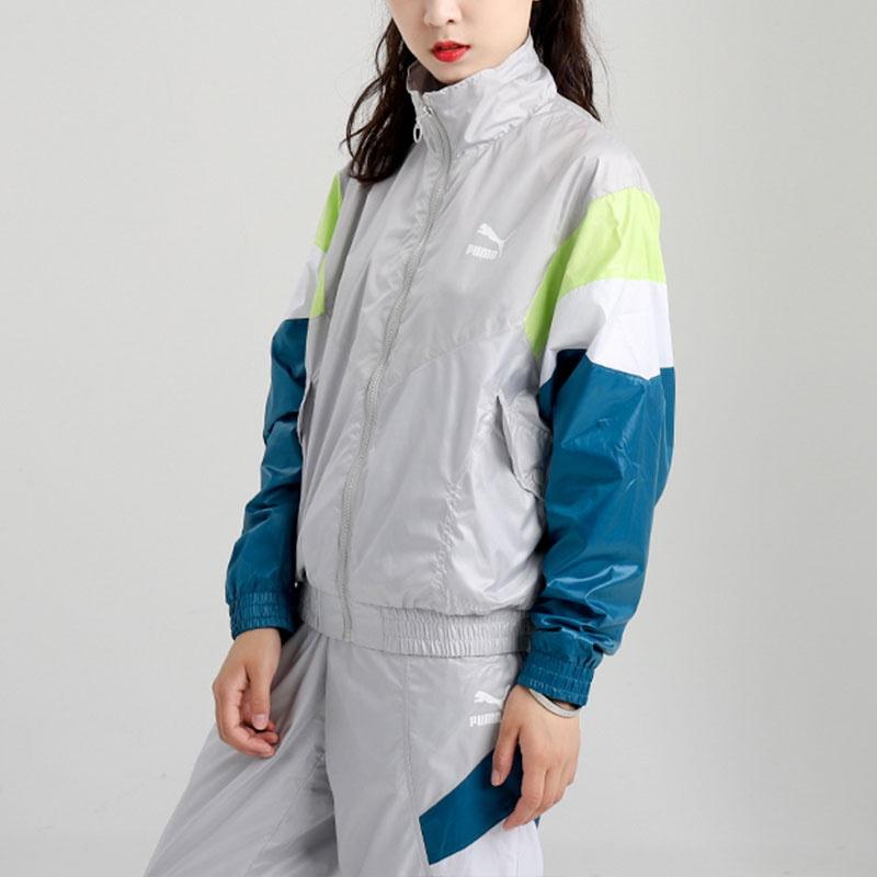 PUMA Jackets Women's Gray Stand Collar Thin Other 599154-09