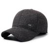 Winter Fleece-Lined Thickened Baseball Cap with Ear Protection, Outdoor Sports Casual Warm Hat for Middle-Aged and Elderly Men