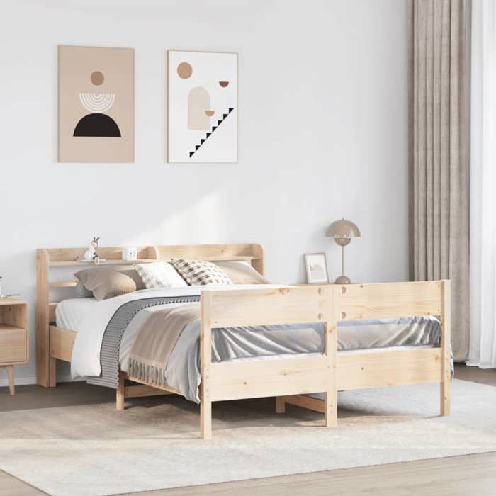 VidaXL Bed Frames Without Mattress 160x200 Cm Solid Pine Wood 3306921