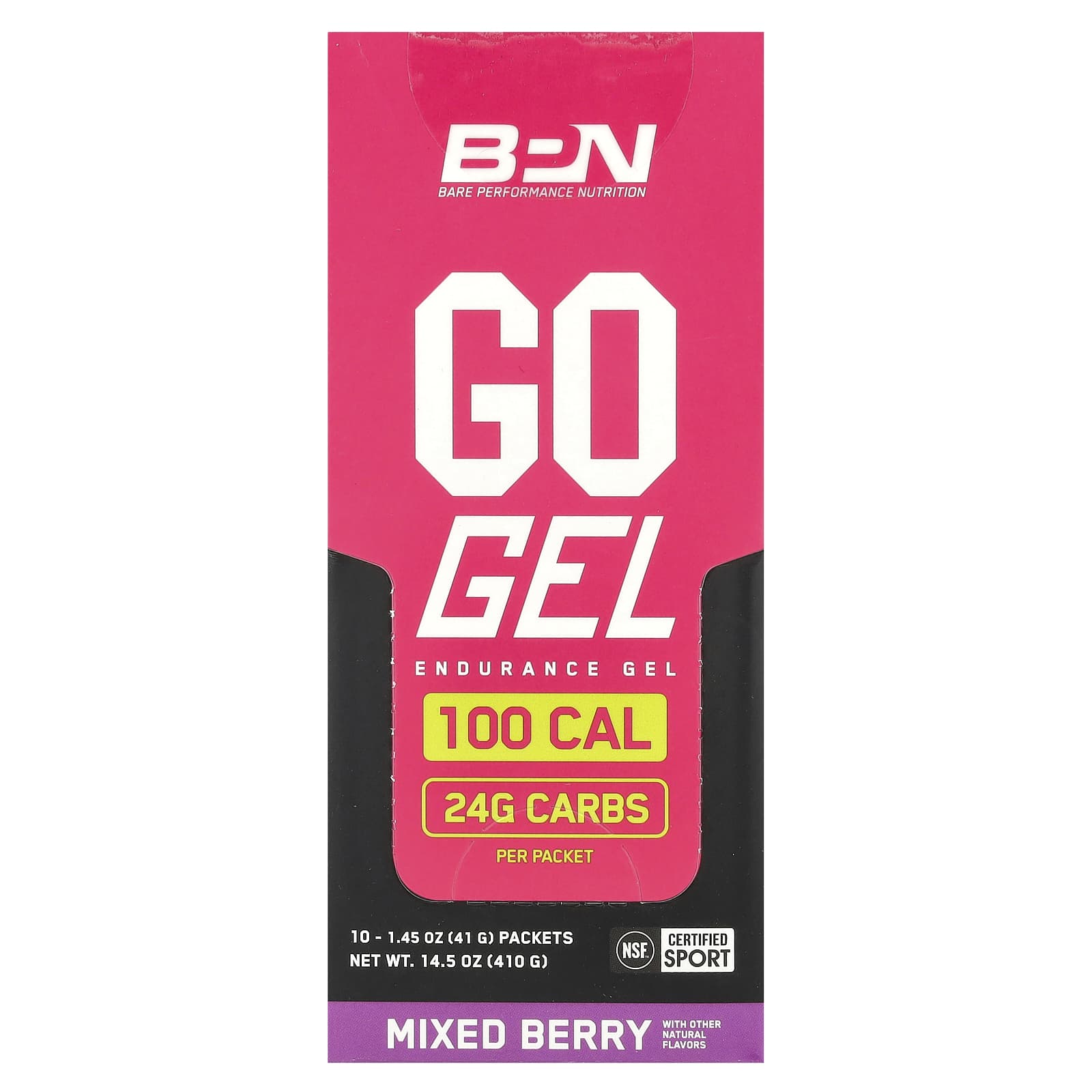 

BPN, Go Gel, Endurance Gel, Mixed Berry, 10 packs, 41 g (1.45 oz) each