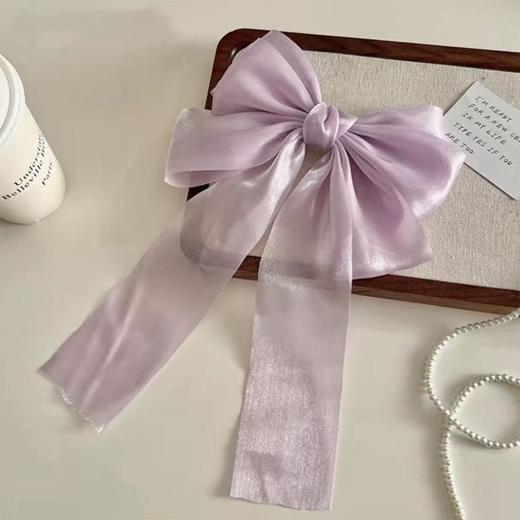 Sweet Organza Bow Hair Clips for Girls Blue Pink Bowknot Hairgrips Ribbon Bow Barrette Hairpin Grip Ponytail Clip Headwear