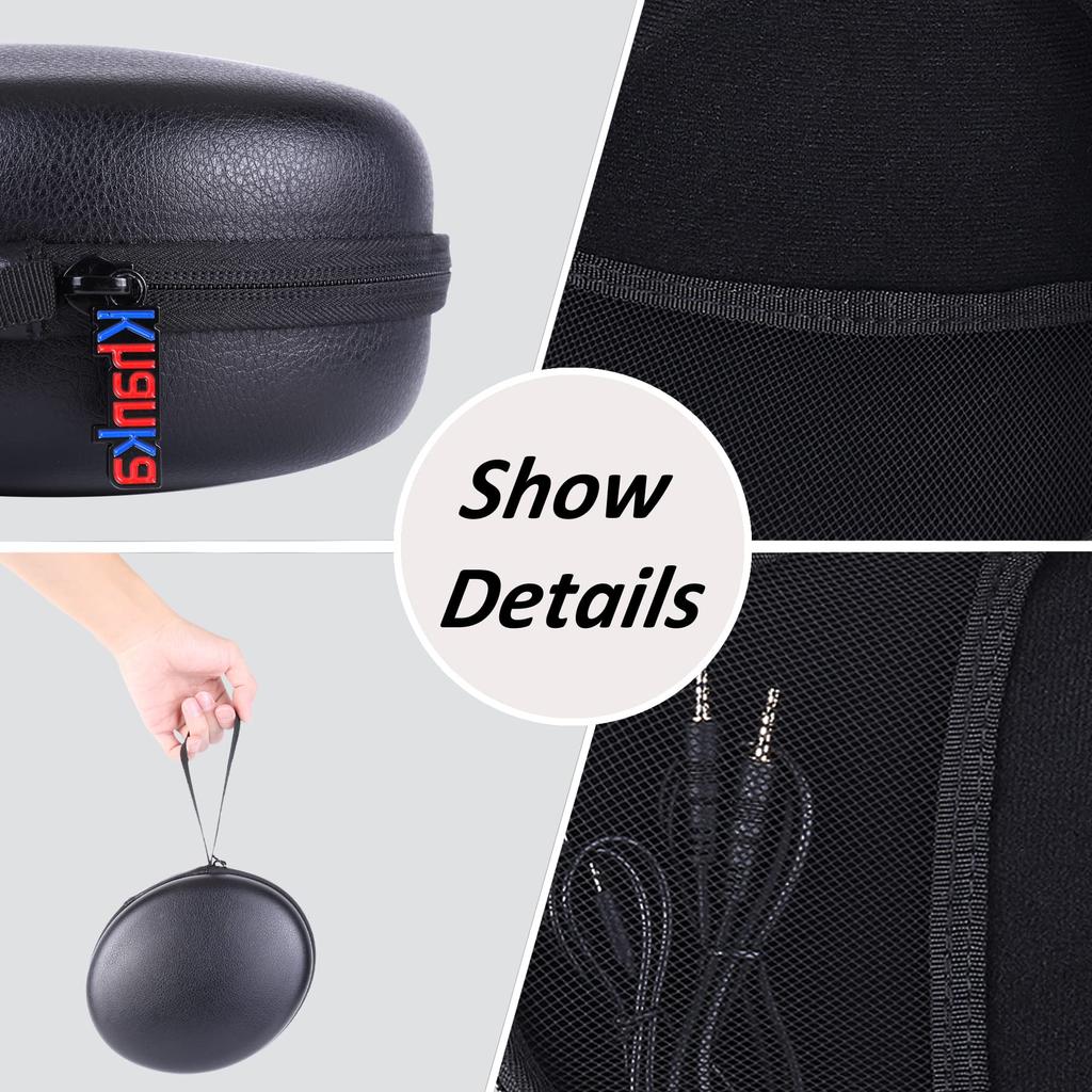 Armazenamento exclusivo compatível com fone de ouvido estéreo SONY preto [Khanka Case] MDR-7506 Case, (Somente caso)