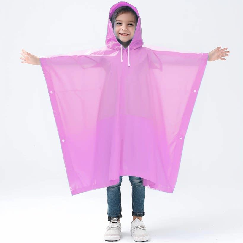 Disposable Raincoat for Children, Boys and Girls, Plus-Size Poncho for Rafting and Rainy Days, Portable for Use In Amusement Parks
