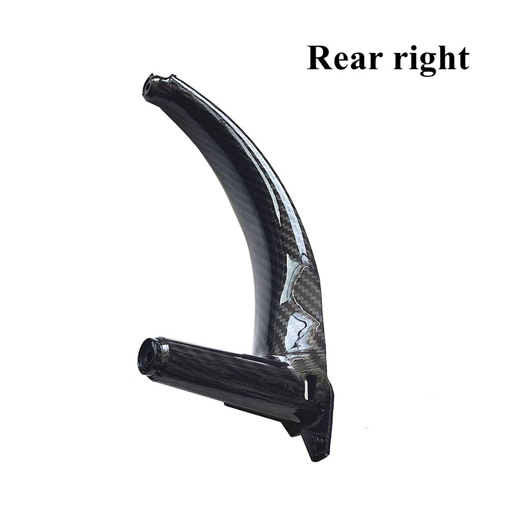 LHD Car Interior Door Carbon Fiber Pull Handle Armrest Cover Trim For BMW X5 X6 E70 E71 2007-2013