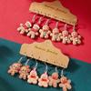 Lovely Christmas Gingerbread Earrings Set for Women Resin Simulated Stereoscopic Cookies Bowknot Earring Holiday Jewelry Gifts