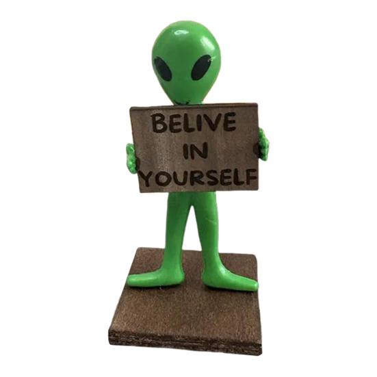 Alien Ornament Engraved Alien Decoration Desktop Ornament with Fine Engraving Design Bedroom Office Decor