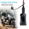 PD+QC3.0 Motorcycle USB Fast Cellular Charger Handlebar Type C Port Socket Connector With Cell Mobile Voltmeter Digital Charge