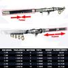 Carbon Teleskop Angelrute 1,5 m 1,8 m 2,1 m 2,4 m Multifunktions Angelrute Tragbare Reise Spinning Angelrute tackle Pesca