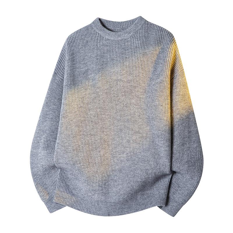 Autumn and Winter Men's Sweater Round Neck Casual Long-sleeved Knitted Base Shirt