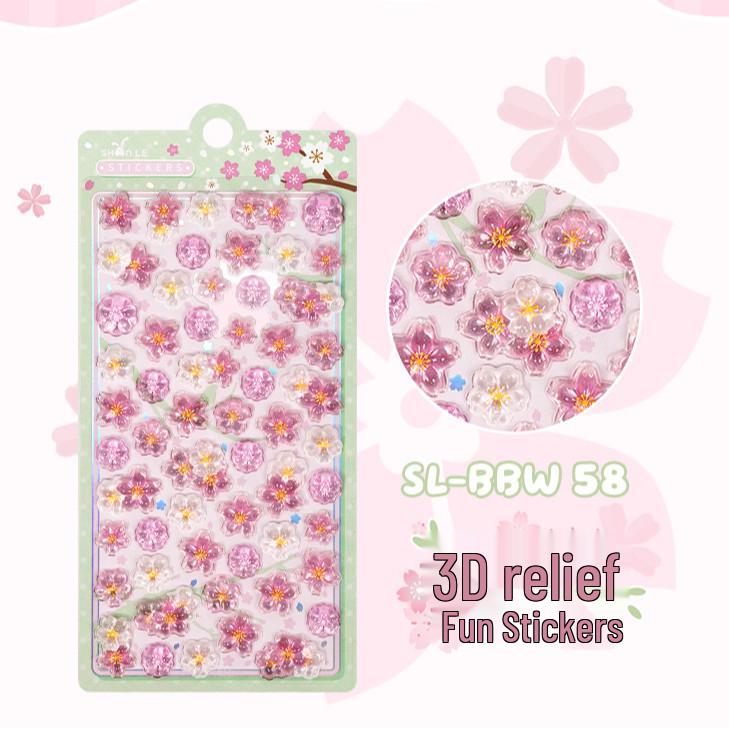 Popular 3D Animal Cartoon Crystal Stickers for Kids' Phone Cases