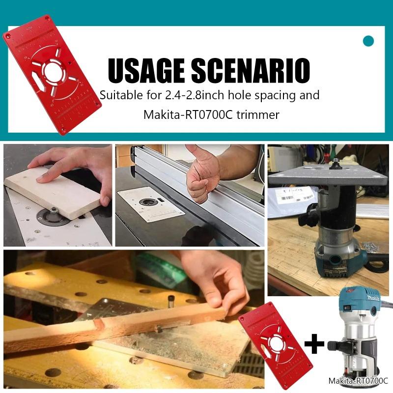 Placă Inserție Masă Router Carpinterie Bănci Prelucrarea Lemnului Aluminiu Lemn Modele Freză Gravură Mașină de Frezat cu Inele