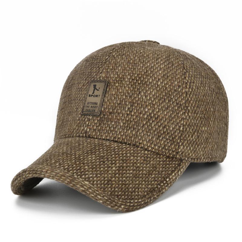 

Cotton Fahion Outdoor Sport Baeball Cap Korean Style Caual Warm Ear Protection Wool Hat For Autumn And Winter Adjustable
