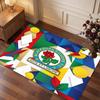Blackburn Rovers Football Print Crystal Velvet Rug, Comfortable Water Absorbent Non Slip Indoor Floor Carpet