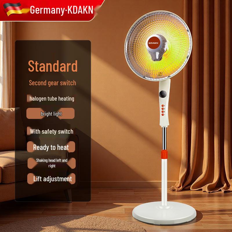 KDAKN Маленькое Солнце Вертикальный Электрический Каминный Обогреватель с Вентилятором - Быстрый Нагрев Напольный Обогреватель