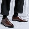 Modische Herrenspitzschuhe aus Leder Luxuriöse hochwertige flache Sohle Büro Outdoor Freizeit Geschäftsparty Herren Hochzeitsschuhe
