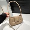 2025 new simple fashion casual small square bag women's simple fashion baguette bag trendy fashion shoulder armpit bag