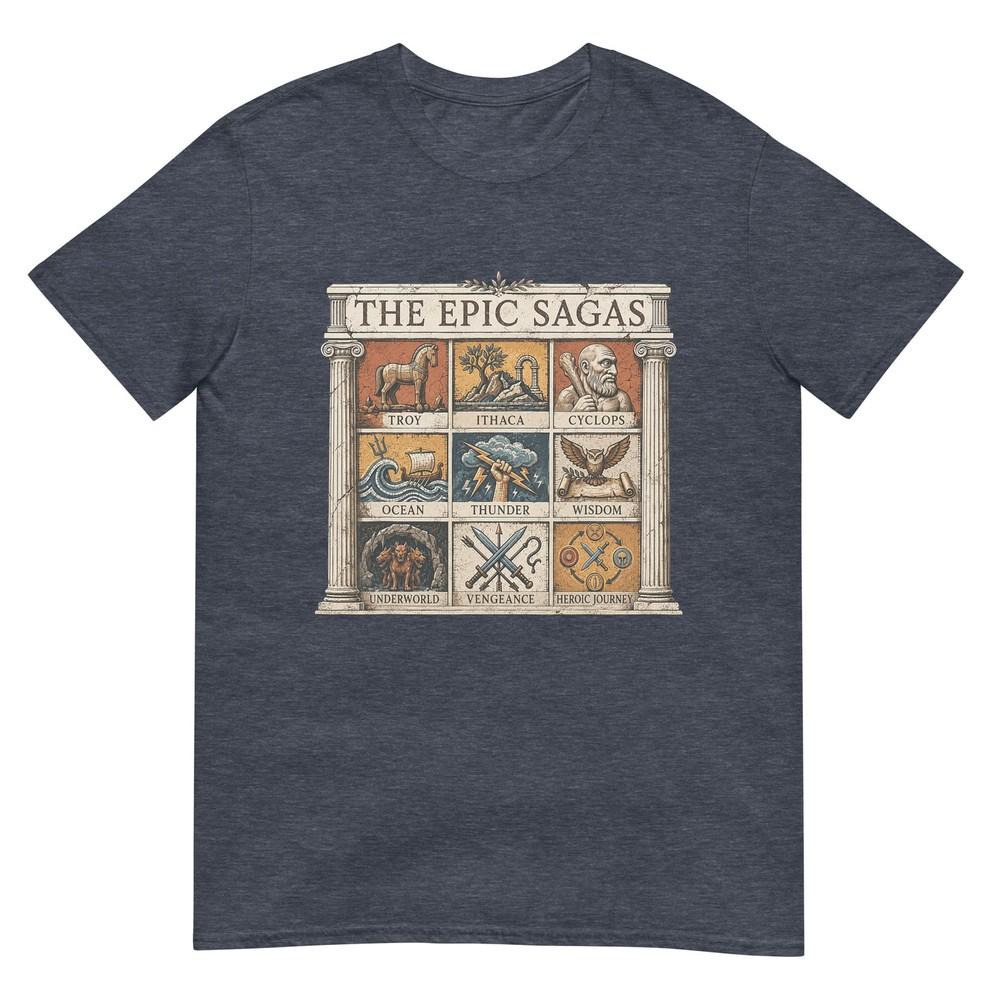 Greek Mythology Epic Sagas Odyssey Ithaca Thunder Retro Tshirt