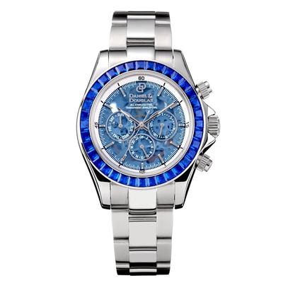 Daniel Douglas Automatik Analog Gold und Silber & Herrenuhr, DD8812, (blau)