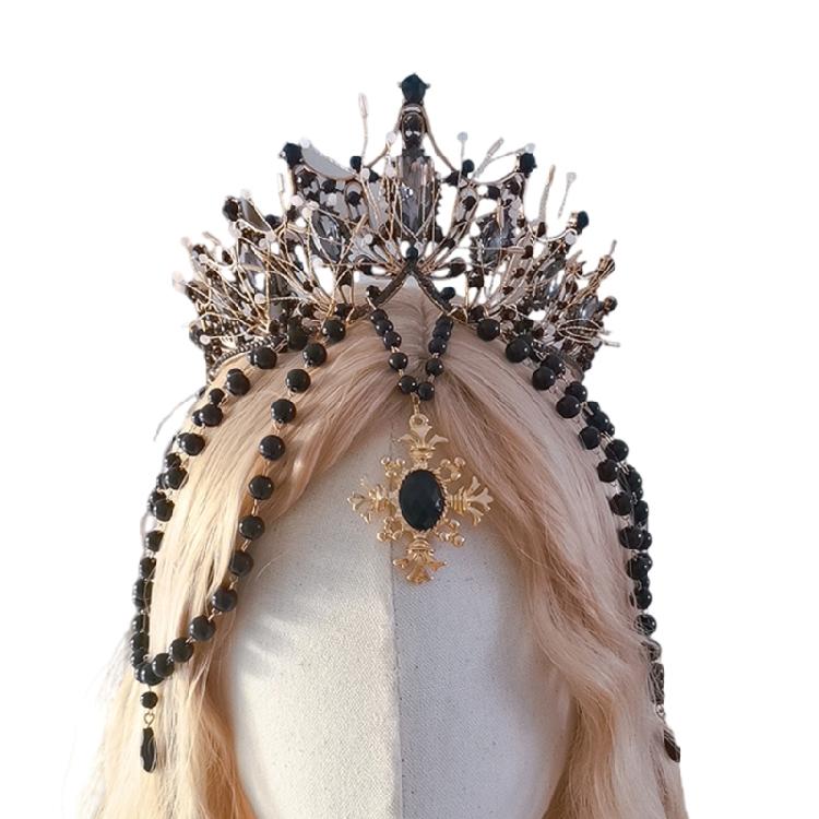 Elegant Dark Crown Tiaras for Women Pageant Psychic Headband Perfect for Weddings and Prom Coronet
