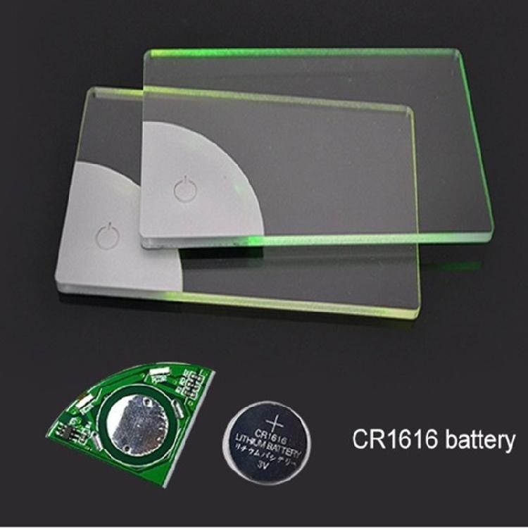 Pocket Sized LED Card Lamp Nameplate Light with Rainbow Effects for Business Professionals Transparent Name Tag Board