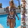 2032 New Style Multi-Color High-Waisted Split Bikini - European and American Sexy Women's Swimsuit