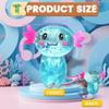 4Pcs Glitter Axolotl Squishy Toys, Cute Malt Sugar Texture, Soft Stress Relief Fidgets for Kids & Adults