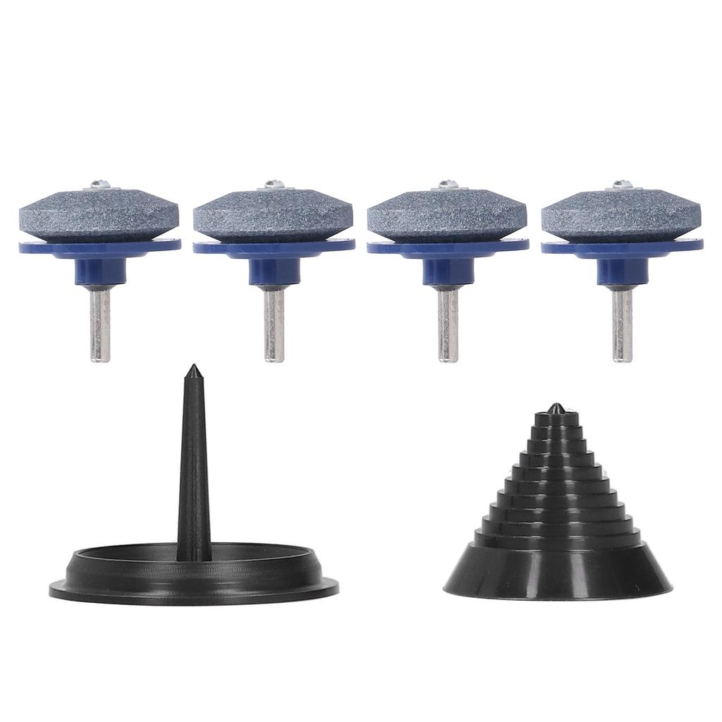 Rasenmähermesser Schärfer Bohraufsatz Set Auswuchtgerät Kraft Handgerät Gartenzubehör