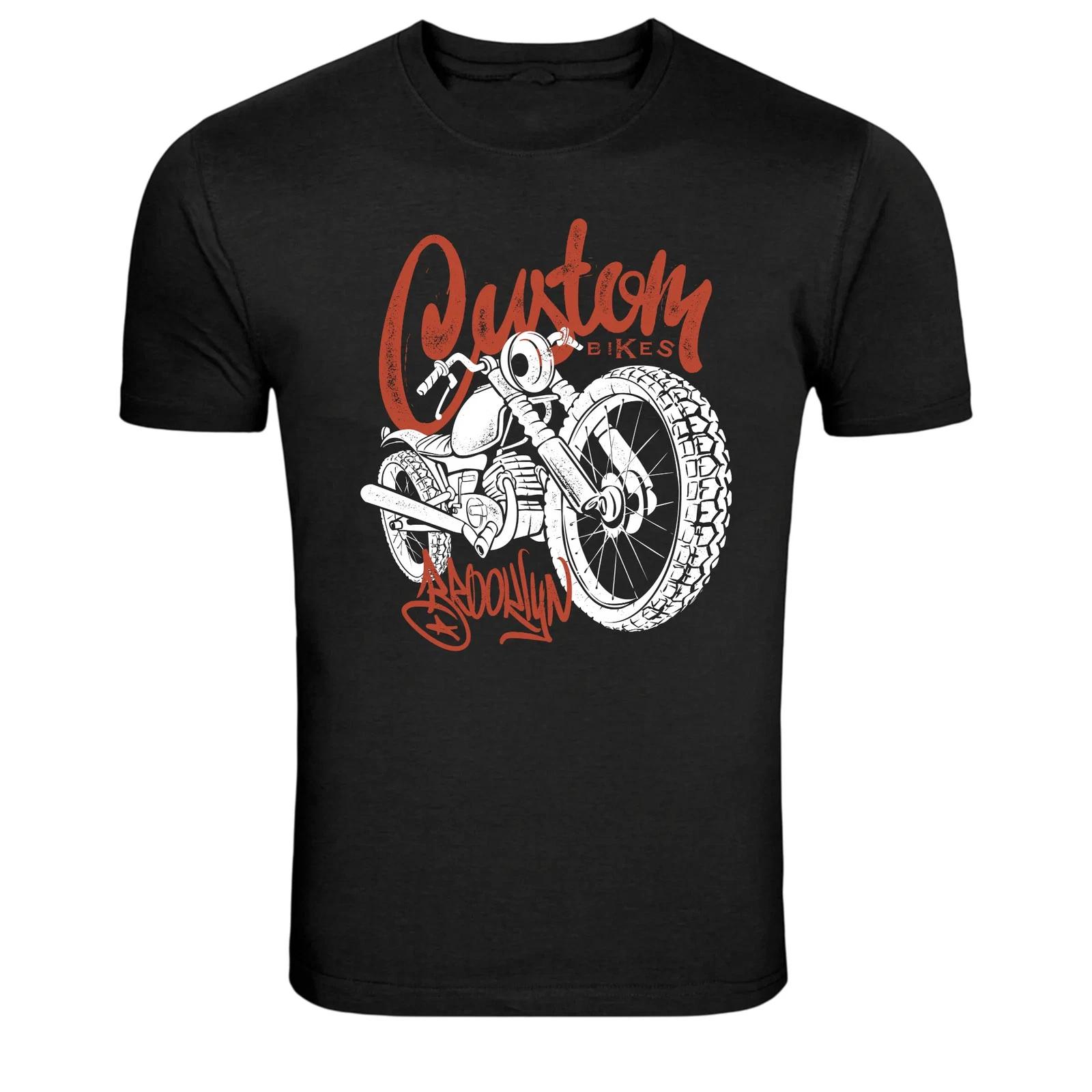 

Classic Custom Motorcycle Graphic T Shirt Vintage Bike Tee L