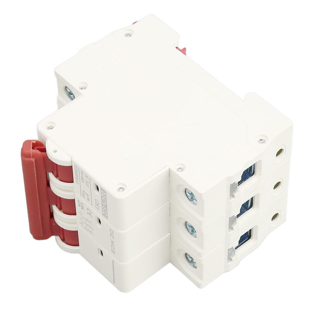 3P Miniature Circuit Breaker DIN Rail Mounted Short Circuit Protection Switch DC 750V 63A 6000A
