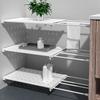 Adjustable Telescopic Shelf Divider Organizer Without Drilling/Multifunctional Plastic Partition Rack/Layered Partitions/Save Space