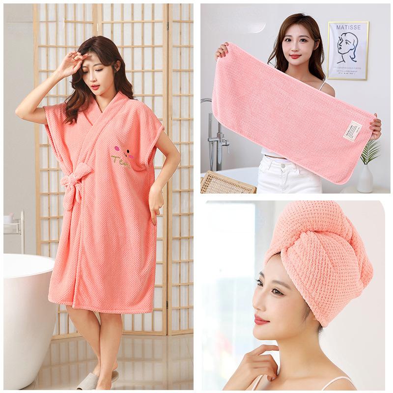 NAFING Robe De Chambre Femme Coton Éponge Peignoir Long Avec Capuche Ultra Doux Peignoir De Bain Femme Léger Douche, Serviette Kimono Absorbant Et Confort Avec Ceinture, Poches