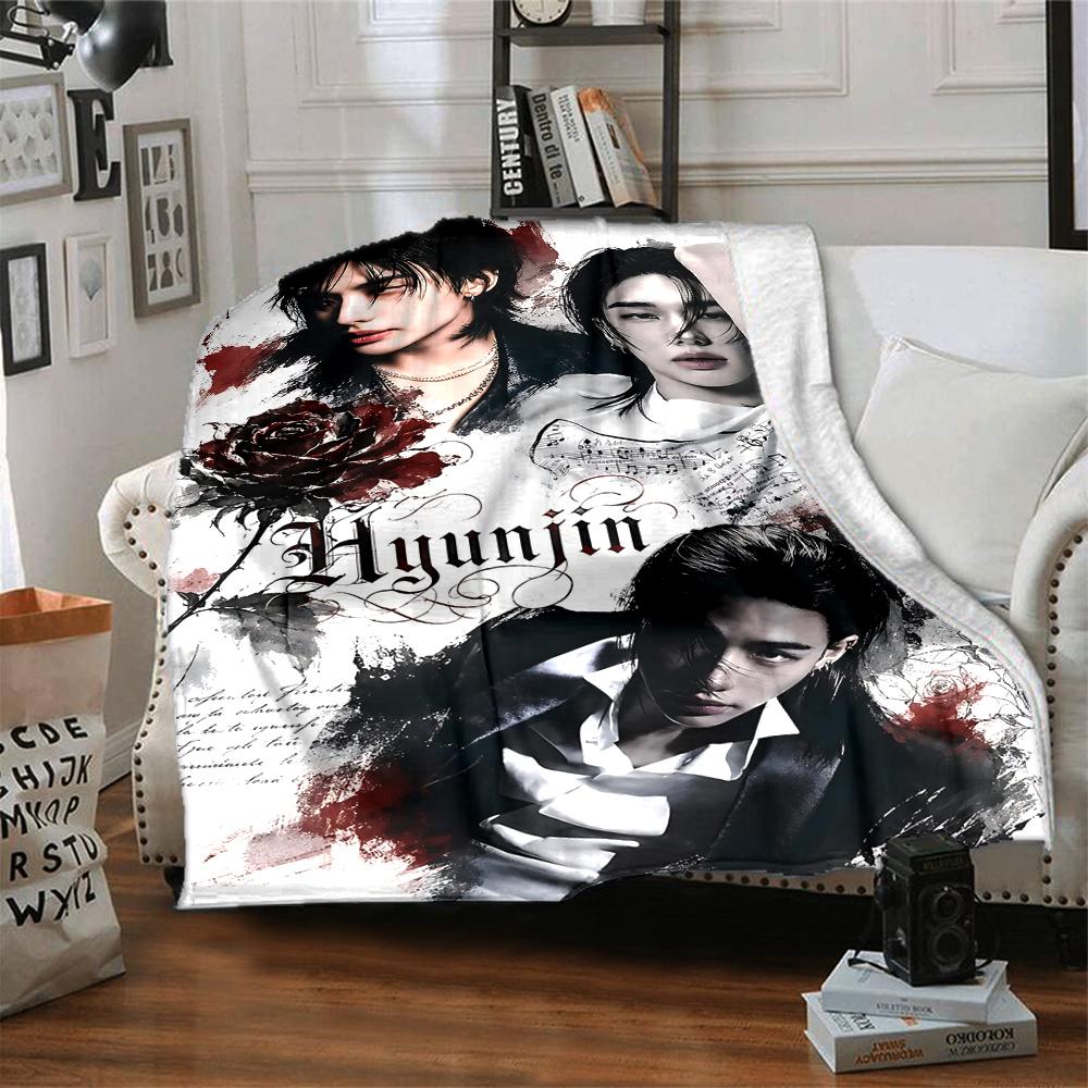 Hyunjin'S Emotional Journey Blanket Soft Throw Blanket For Home Bedroom Bed Sofa Travel Office Solid Christmas Blanket