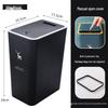 Press-Type Trash Can with Lid for Home, Hotel, or Bathroom