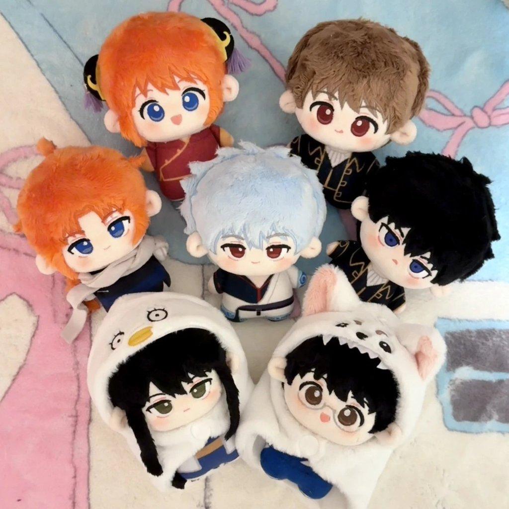 Gintama Katsura Kotarou Sakata Gintoki Plush Keychain 10cm Cartoon Collectible Toy For Fans
