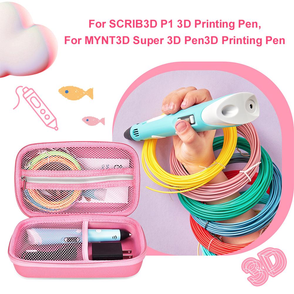 Portable Storage Bag for SCRIB3D P1 3D Printing Pen/MYNT3D Super 3D Pen Shockproof Protective Case for Printing Pens Accessories