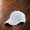 Cool Girls Baseball Hat Adjustable Women Sun Cap Soft Breathable Sunproof Brim Ponytail Hat Outdoor Floppy Camping Hats  White