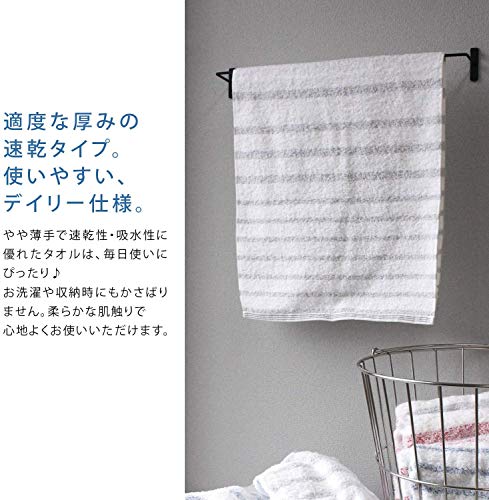 Imabari Towel Face 4-Piece Set Soft Instant Absorbent Quick Dry Indoor Drying 100 Cotton Made Japan Certified Hiorie Mist (Blue)