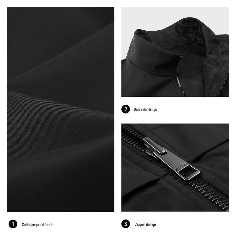 SEPTWOLVES Men's Reversible Stand-Collar Short Jacket