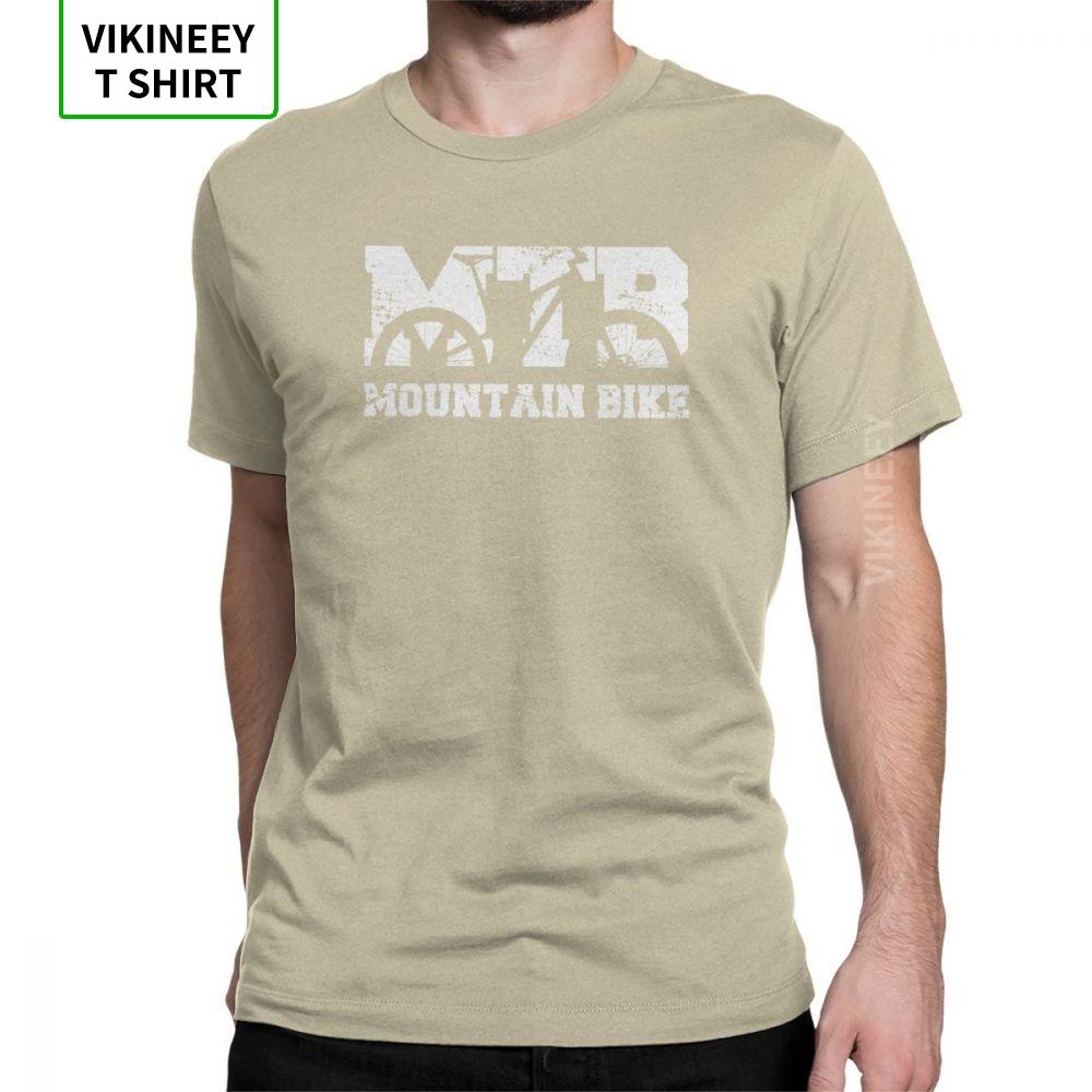 Mountain Bike Vintage MTB TShirts Distressed Design T Shirt Man Wholesale Clothes Novelty Crew Neck Purified Cotton Tees