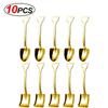 20/2x Stainless Steel Shovel Spoons Gold Silver Mini Coffee Teaspoon Fruit Ice Cream Dessert Spoon Scoops Kitchen Tableware Set