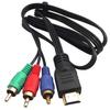 3ft 1m HDMI-compatible Male To 3 RCA Video Audio AV Adapter Cable 3RCA Stereo Converter Component for TV Set-Box DV DVD PC 5