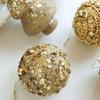 Foam Christmas Tree Ball Hanging Ornaments Gold Glitter Christmas Ornaments  Christmas Navidad Gift