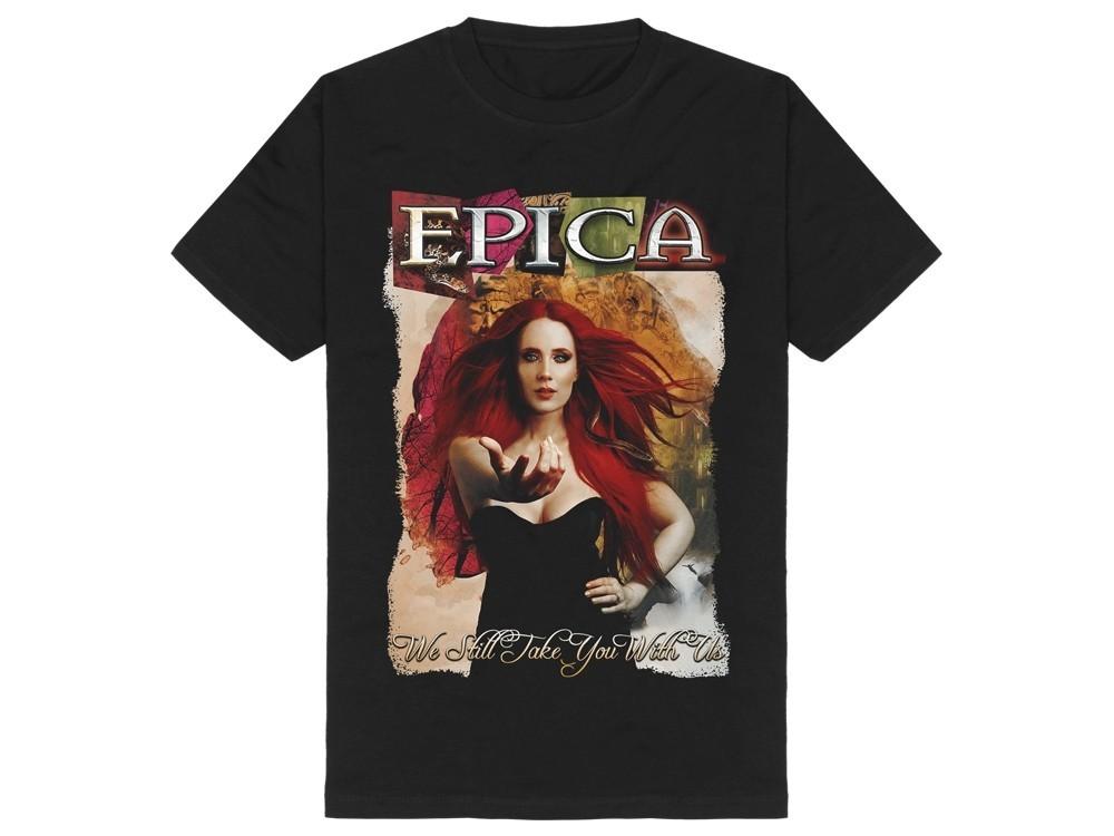 НОВЫЙ! Черная Хлопковая Футболка Группы Epica Полный Размер S-5XL Унисекс SN262 Унисекс Футболка XXL