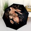 1pc Rabbit flowersOpen/Close Umbrella-Windproof, Compact Travel Umbrella, Sturdy 8-Rib Shaft, Outdoor Accessory, 1040
