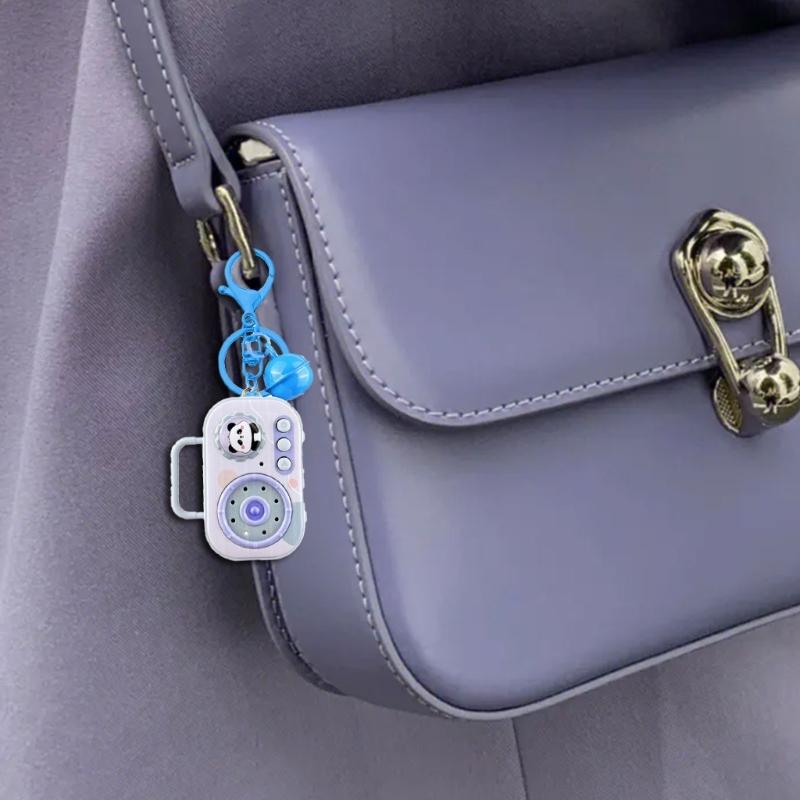 Vintage Kreskówkowy Odtwarzacz Muzyczny Brelok Wisiorki Ozdoby Z Funkcją Odtwarzania i Nagrywania Muzyki Do Codziennego Użytku