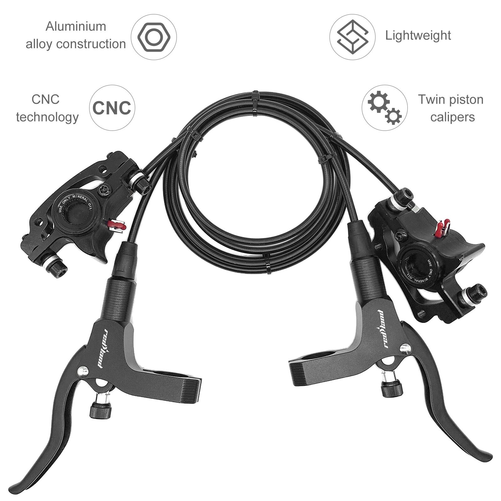 Hydraulic Bike Disc Brake Aluminum Front and Rear Caliper Disc Brake Rotor Bike Accessories Riding Equipment for Road