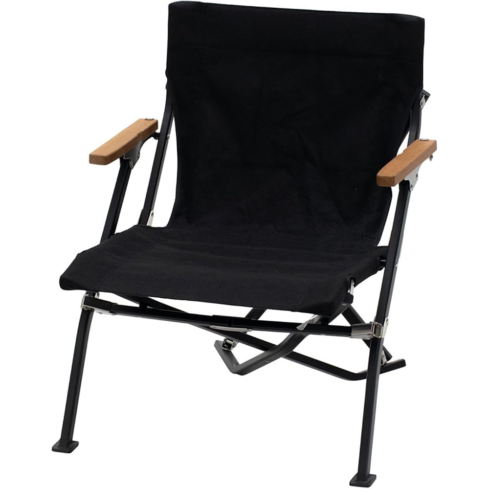 Snow Peak Low Chair Short Black LV-093-AZ Compact Deck Chair Relaxed Color Design
