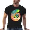Watercolor Fossil Ammonite In Rainbow Tshirt Big And Tall Basic Tee Shirt